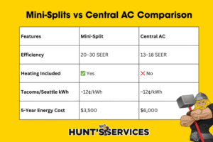 sss 3 Mini-Splits in Tacoma & Seattle: Why Homeowners Are Switching