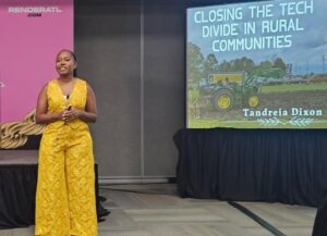 tandreia presenting Tech Homecoming Founder Tandreia Dixon Presents Rural Inclusion Blueprint at RenderATL 2025
