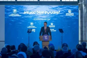 minister murat kurumspeech BlueAware by Zero Waste Foundation: Türkiye’s Global Marine Awareness Campaign at Climate Week NYC