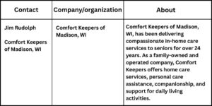 your paragraph text 26 Comfort Keepers of Madison Expands VA Home Care Services for Seniors in Middleton, WI